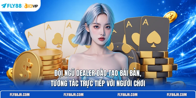 Đội ngũ dealer đào tạo bài bản, tương tác trực tiếp với người chơi